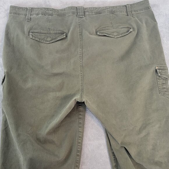 Gloria Vanderbilt Womens Jeans 24W Plus Capri Slimming Cargo Green Denim CAP57E - Picture 7 of 11